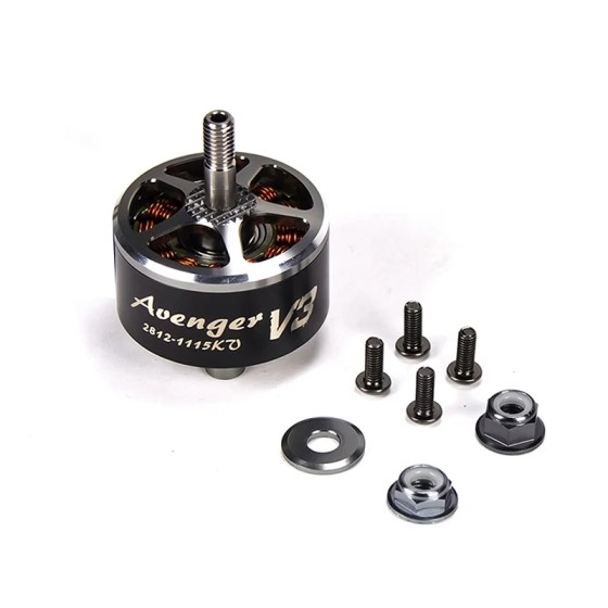 Brotherhobby Avenger 2812 V3 900KV 1115KV Brushless Motor 5-8S Titanium Hollow Shaft 7-9inch Propeller for RC Drone
